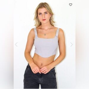 NWOT Light Gray Corset